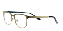 Lade das Bild in den Galerie-Viewer, Alps AF2 Silver Stainless Steel Rectangular Eyeglasses | David Green Side