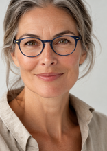 Load image into Gallery viewer, Andy Bb Blue Black Round Eyeglasses | Francois Pinton Woman