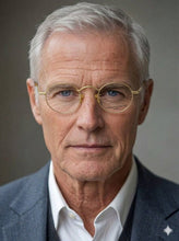 Charger l'image dans la galerie, Antique 5 Yy Gold Surgical Stainless Steel Oval Eyeglasses | Francois Pinton Man
