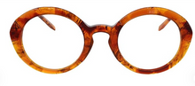 Lade das Bild in den Galerie-Viewer, Aqua 02 Ve Honey Pattern Crystal Round Oval Eyeglasses | Francois Pinton Front