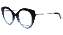 Lade das Bild in den Galerie-Viewer, Aqua 04 Bi Black Blue-Grey Crystal Cat Butterfly Eyeglasses | Francois Pinton Side
