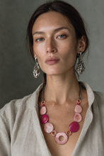 Load image into Gallery viewer, Pebbles C02 | Eyeglass Holder Necklace | Pink Pastel Handcrafted | Tagua Nut