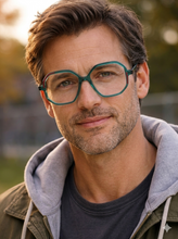 Charger l'image dans la galerie, Iris 04 Gp - Karavan Eyeglasses acetate square green man