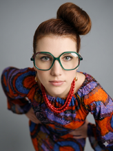 Charger l'image dans la galerie, Iris 04 Gp - Karavan Eyeglasses acetate square green woman