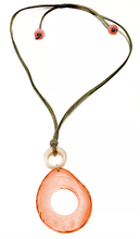 Load image into Gallery viewer, Loops C03P | Eyeglass Loop | Salmon Pink Handcrafted | Tagua Nut