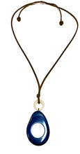 Charger l'image dans la galerie, Loops C04N | Eyeglass Loop | Navy Handcrafted | Tagua Nut