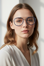 Load image into Gallery viewer, Nimb_18_-_Monkeyglasses_Eyeglasses_side_ woman blue