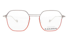 Charger l'image dans la galerie, Rubis 04 Io Matte Silver & Red Stainless Steel Eyeglasses | Karavan Front