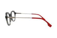 Charger l'image dans la galerie, Wilfrid 02 Ir Grey & Red Cut-Out Acetate Eyeglasses | Karavan Side2