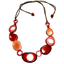 Load image into Gallery viewer, Vi Pebbles coral red - Necklace Eyeglass holder in USA - cavaaller-Itwillbefine