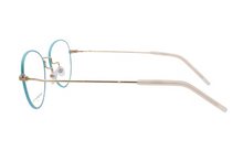 Lade das Bild in den Galerie-Viewer, Air 01AF Be Gold &amp; Blue Surgical Stainless Steel Eyeglasses | Francois Pinton Side2
