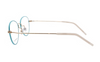 Air 01AF Be Gold & Blue Surgical Stainless Steel Eyeglasses | Francois Pinton Side2