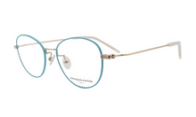 Lade das Bild in den Galerie-Viewer, Air 01AF Be Gold &amp; Blue Surgical Stainless Steel Eyeglasses | Francois Pinton Side
