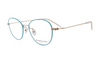 Air 01AF Be Gold & Blue Surgical Stainless Steel Eyeglasses | Francois Pinton Side