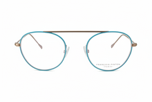 Cargar imagen en el visor de la galería, Air 4 Be Gold &amp; Blue Surgical Stainless Steel Eyeglasses | Francois Pinton Front
