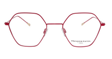 Cargar imagen en el visor de la galería, Air 9 Pe Pink &amp; Gold Surgical Stainless Steel Hexagonal Eyeglasses | Francois Pinton Front
