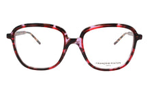 Lade das Bild in den Galerie-Viewer, Allure 02 Rp Red &amp; Purple Tortoise Round Eyeglasses | Francois Pinton Front
