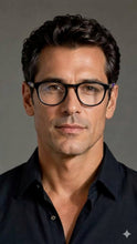 Lade das Bild in den Galerie-Viewer, Almond AY1A Eco-Friendly Black &amp; Leaf Rectangular Eyeglasses | David Green Man
