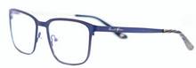 Lade das Bild in den Galerie-Viewer, Alps AF1 Navy Blue Stainless Steel Rectangular Eyeglasses | David Green Side
