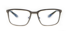 Lade das Bild in den Galerie-Viewer, Alps AF4 Grey Stainless Steel Rectangular Eyeglasses | David Green Front
