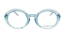 Lade das Bild in den Galerie-Viewer, Aqua 02 Bi Asian Fit Aqua Blue Crystal Round Oval Eyeglasses | Francois Pinton Front
