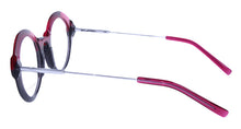 Cargar imagen en el visor de la galería, Aqua 02 Pn Pink Grey Crystal Round Oval Eyeglasses | Francois Pinton Side 2
