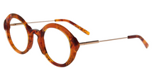 Lade das Bild in den Galerie-Viewer, Aqua 02 Ve Honey Pattern Crystal Round Oval Eyeglasses | Francois Pinton Side
