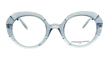 Lade das Bild in den Galerie-Viewer, Aqua 03 Ii Grey Crystal Round Cat Butterfly Eyeglasses | Francois Pinton Front
