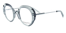 Lade das Bild in den Galerie-Viewer, Aqua 03 Ii Grey Crystal Round Cat Butterfly Eyeglasses | Francois Pinton Side
