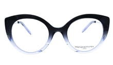 Lade das Bild in den Galerie-Viewer, Aqua 04 Bi Black Blue-Grey Crystal Cat Butterfly Eyeglasses | Francois Pinton Front
