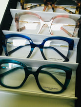 Lade das Bild in den Galerie-Viewer, Aqua 05 Be Blue Grey Crystal Butterfly Eyeglasses | Francois Pinton Collection

