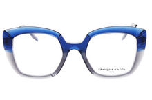 Lade das Bild in den Galerie-Viewer, Aqua 05 Be Blue Grey Crystal Butterfly Eyeglasses | Francois Pinton Front
