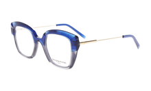 Lade das Bild in den Galerie-Viewer, Aqua 05 Be Blue Grey Crystal Butterfly Eyeglasses | Francois Pinton Side

