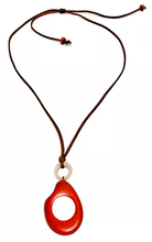 Charger l'image dans la galerie, Loops C022 | Eyeglass Loop | Red Handcrafted | Tagua Nut
