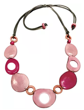 Load image into Gallery viewer, Pebbles C02 | Eyeglass Holder Necklace | Pink Pastel Tagua
