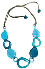 Cargar imagen en el visor de la galería, Pebbles C04T | Eyeglass Holder Necklace | Turquoise Tagua
