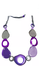 Lade das Bild in den Galerie-Viewer, Pebbles C10311 | Eyeglass Holder Necklace | Purple &amp; Grey Tagua
