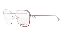 Lade das Bild in den Galerie-Viewer, Rubis 03 Ip Brushed Silver &amp; Red Stainless Steel Eyeglasses | Karavan Side
