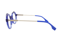 Cargar imagen en el visor de la galería, Wilfrid 01 Be Blue Cut-Out Acetate Eyeglasses | Karavan Side2
