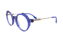 Cargar imagen en el visor de la galería, Wilfrid 01 Be Blue Cut-Out Acetate Eyeglasses | Karavan Side
