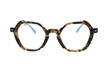 Charger l'image dans la galerie, Wilfrid 03 Eb Tortoise &amp; Blue Hexagonal Eyeglasses | Karavan Front

