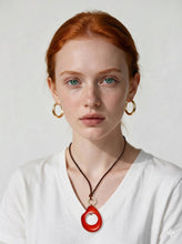 Charger l'image dans la galerie, Loops C022 | Eyeglass Loop | Red Handcrafted | Tagua Nut
