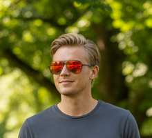 Load image into Gallery viewer, young_man_in_park_wearing_ENERGY_monkeyglasses
