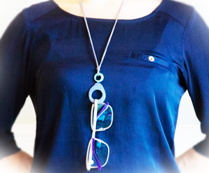 Vi Loop black - Eyeglass holder loop necklace